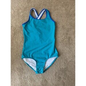 L.L.Bean Swimsuit UPF 50+ Protection Teal Color Beach Vacation Girls Size 16